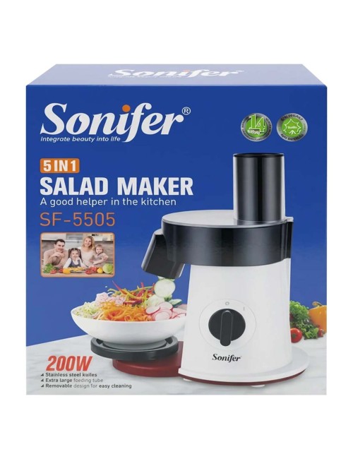 SF-5505 5-IN-1 ELECTRIC VEGETABLE CHOPPER & SALAD MAKER 200W