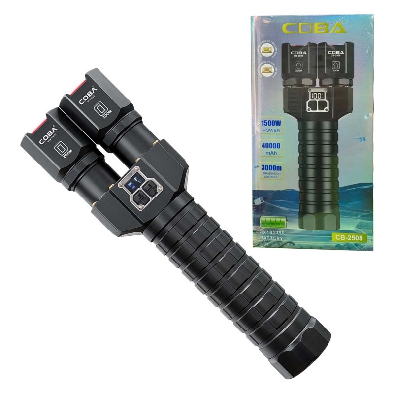 COBA CB-2508 TORCH RECHARGEABLE LED FLASH LIGHT 300M