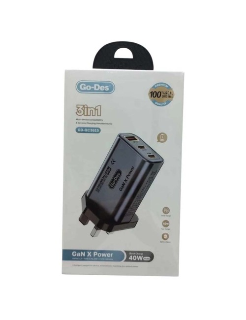 QC3615 40W 3IN1 شاحن سفر سريع