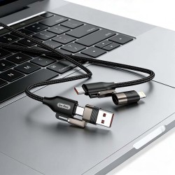 UC831 4IN1 PD MULTI-USB-A + TYPE-C TO TYPE-C + LIGHTNING CHARGING AND DATA CABLE 65W 1.2M