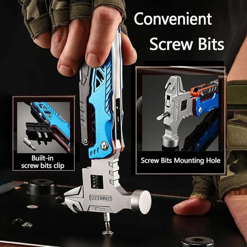 18IN1-MULTI-TOOL HAMMER,PLIERS,SCREWDRIVER & MORE