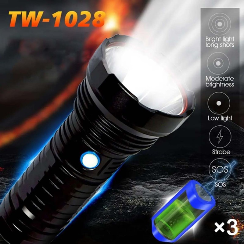 TW-1028 RECHARGABLE TOURCH LIGHT