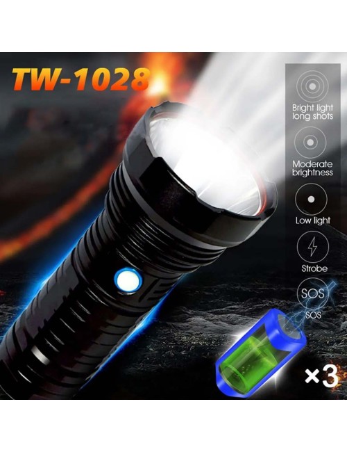 TW-1028 RECHARGABLE TOURCH LIGHT