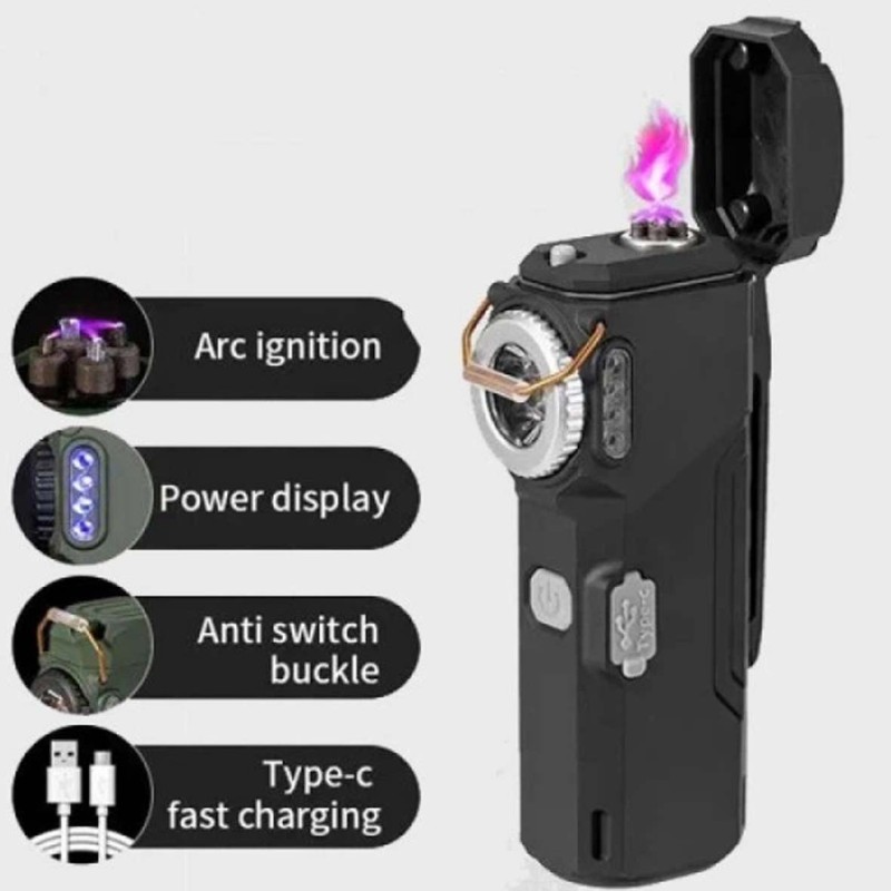 D51-RECHARGEABLE ARC LIGHER LED KEYCHAIN,FLASH LIGHT
