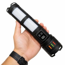 COBA CB-R18 ALUMINIUM ALLOY TORCH RECHARGEABLE LED FLASH LIGHT 300M