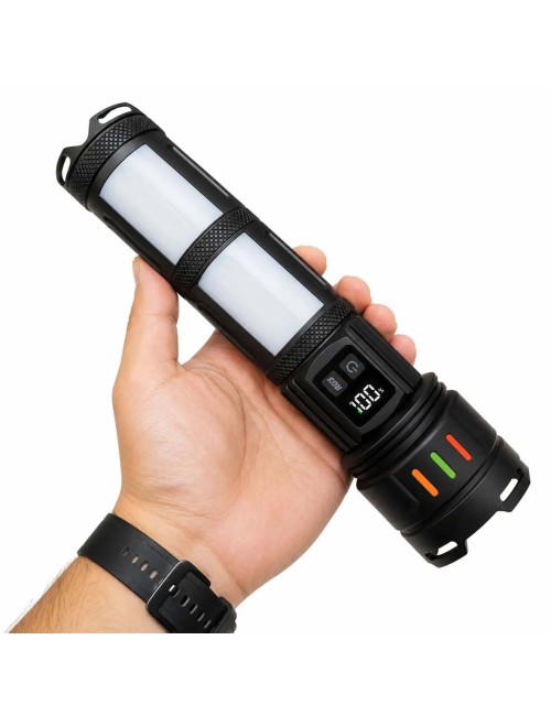 COBA CB-R18 ALUMINIUM ALLOY TORCH RECHARGEABLE LED FLASH LIGHT 300M