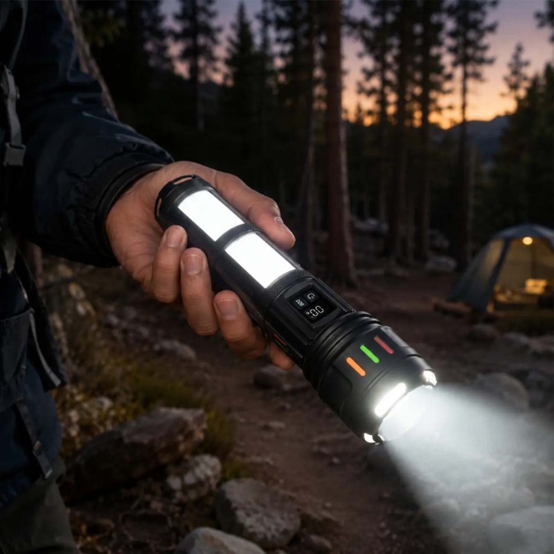COBA CB-R18 ALUMINIUM ALLOY TORCH RECHARGEABLE LED FLASH LIGHT 300M