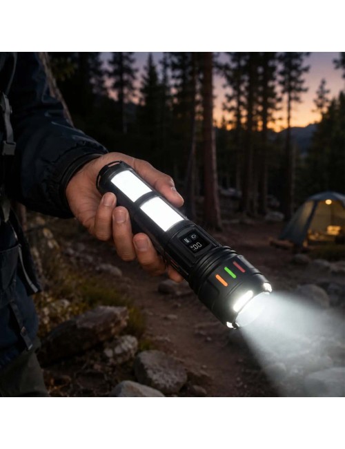 COBA CB-R18 ALUMINIUM ALLOY TORCH RECHARGEABLE LED FLASH LIGHT 300M