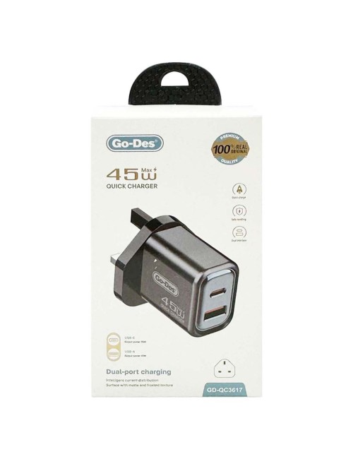 QC3617 DUAL PORT CHARGER 45W