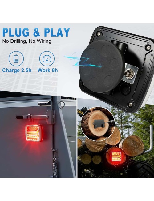 T212 WIRELESS TRAILER LIGHT KIT فلشر سيارة تحذيري موديل امريكي
