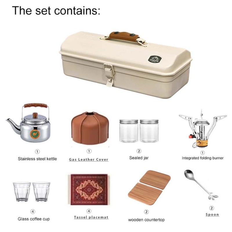 IT-CP5001 CAMPING FAMILY TEA SET BOX WITH UNIQUE SESIGN