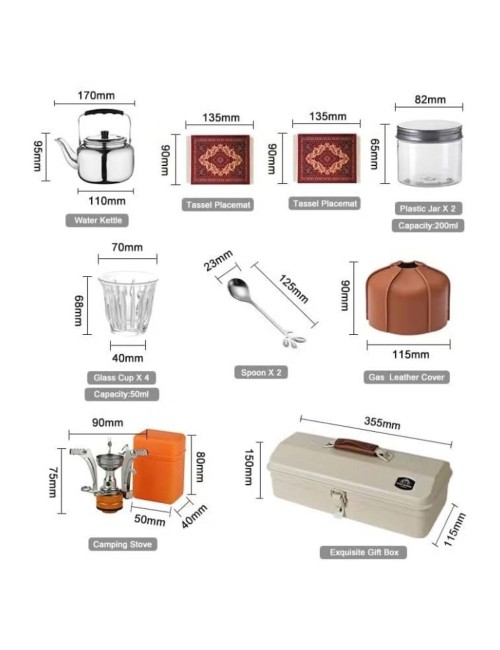 IT-CP5001 CAMPING FAMILY TEA SET BOX WITH UNIQUE SESIGN