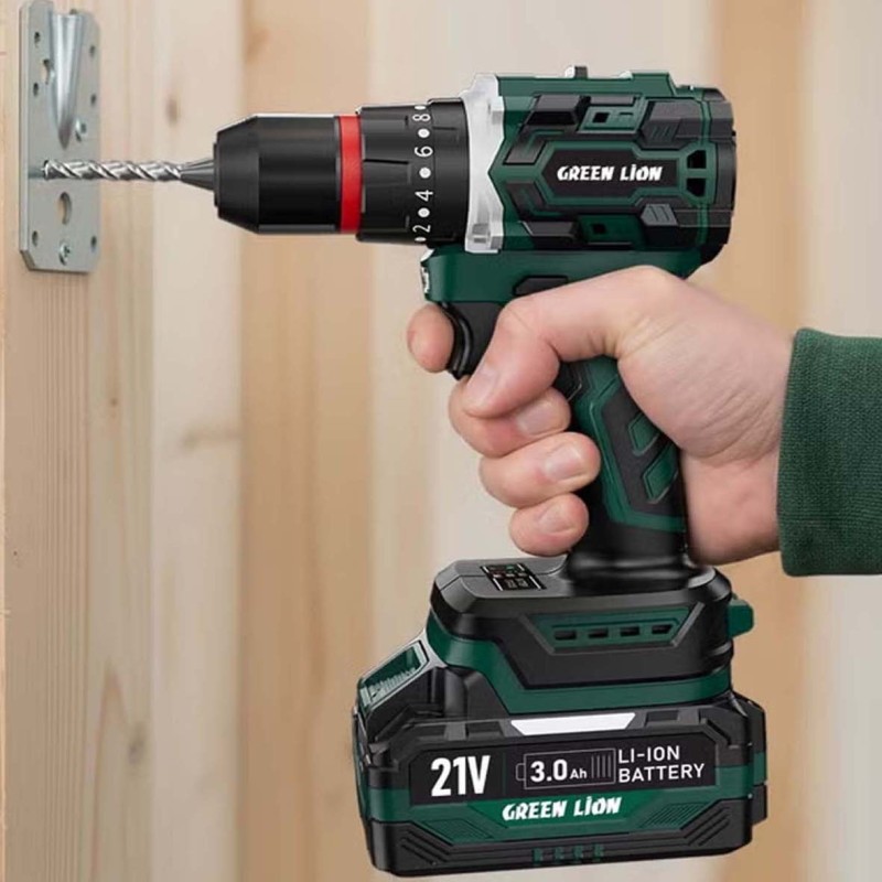 GNGD12CODRGN CORDLESS HAMMER DRILL 2BATTERIES 21V