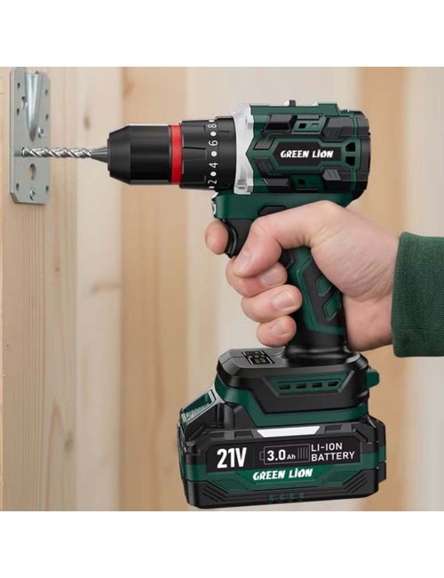 GNGD12CODRGN CORDLESS HAMMER DRILL 2BATTERIES 21V