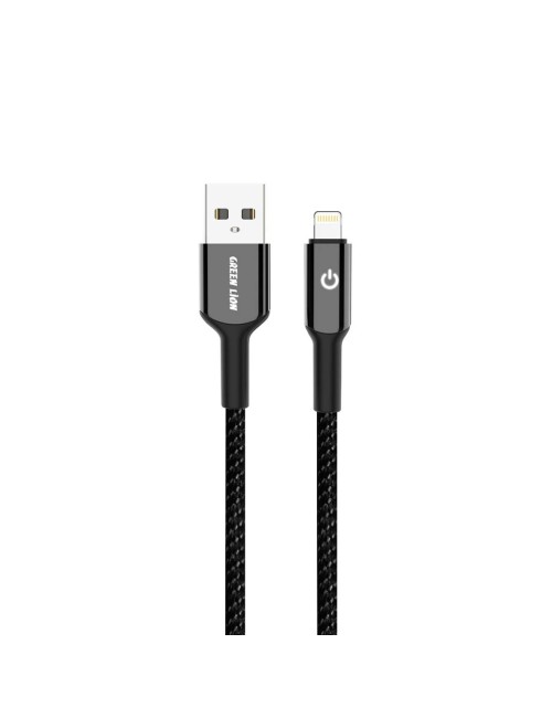 GNBRUA2LGBK GREEN LION USB-A TO LIGHTNING 15W كيبل شحن 1 متر