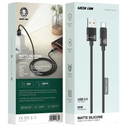 GNMTSA2C1MBK SILICONE CABLE USB-A TO USB-C 65W - BLACK