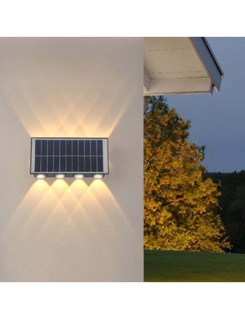 ECOPOWER-SOLAR WALL LED COB LIGHT DUAL DIRECTION 4 EYE