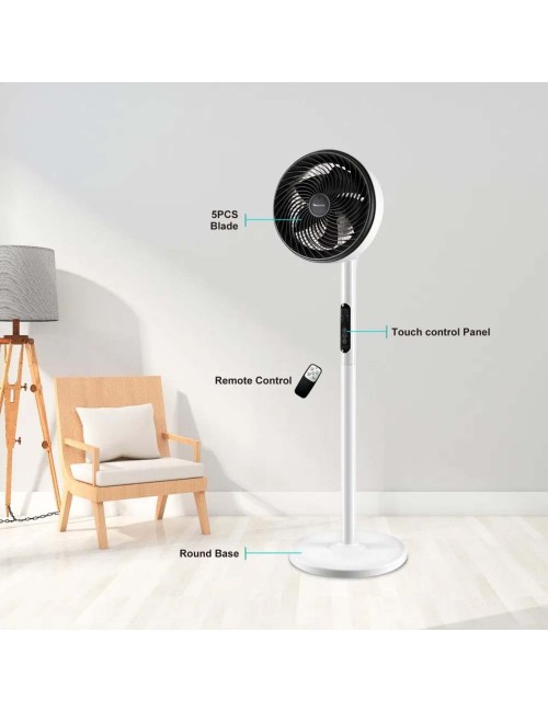 MOXIE AIR- FAN PEDESTAL 80W FAN 10'' INCH CIRCULATION FAN