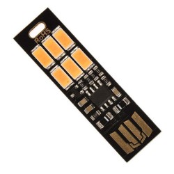T10-USB-6SMD-5730-Y PCB DURABLE MINI LED LAMP STICK YELLOW