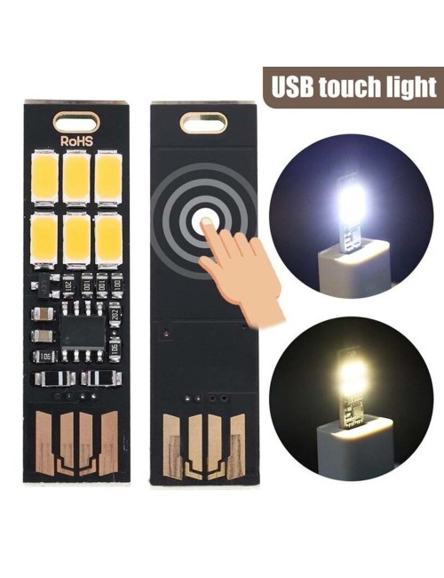 T10-USB-6SMD-5730-Y PCB DURABLE MINI LED LAMP STICK YELLOW