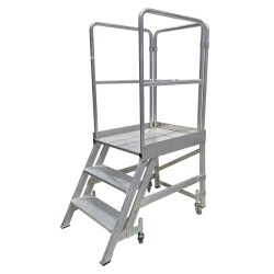 ALUMINIUM MOBILE PLATFORM 3 STEPS 72 CM H.D.