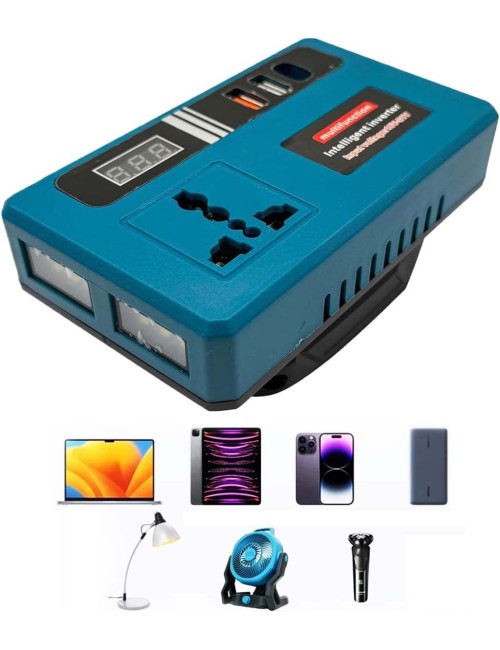 EZ-80909-7 INTELLIGENT PORTABLE POWER INVERTER,DC CONVERTER 21V-180V TO 220AC