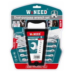 IT-41088/WD-9201-COMBINATION SPANNER SET (8 - 14) 6 PCS/SET