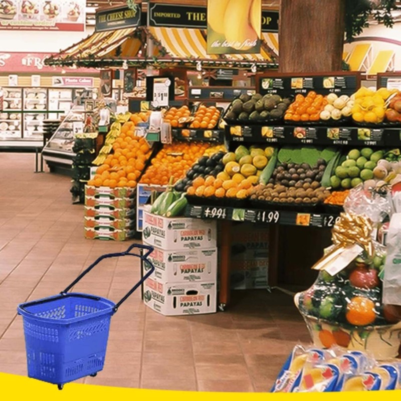NA-74184-P SUPERMARKET PLASTIC SHOPPING BASKETS