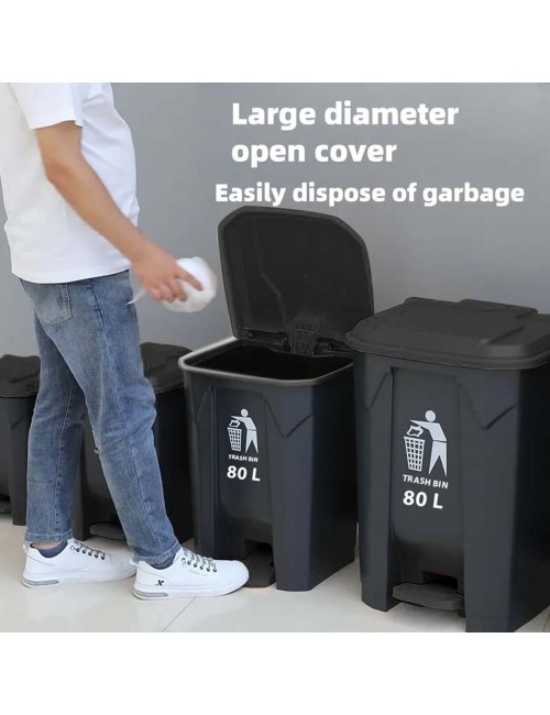 NA-74743-P DUSTBIN WITH PEDAL 80LTR