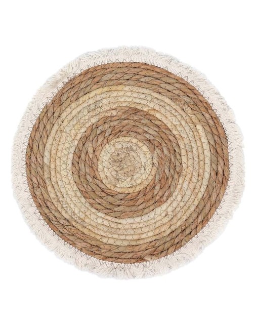 AE-33610-HANDMADE JUTE ROUND RUG 1.2MTR