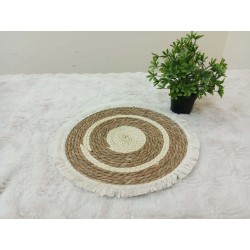 AE-33610-HANDMADE JUTE ROUND RUG 1.2MTR