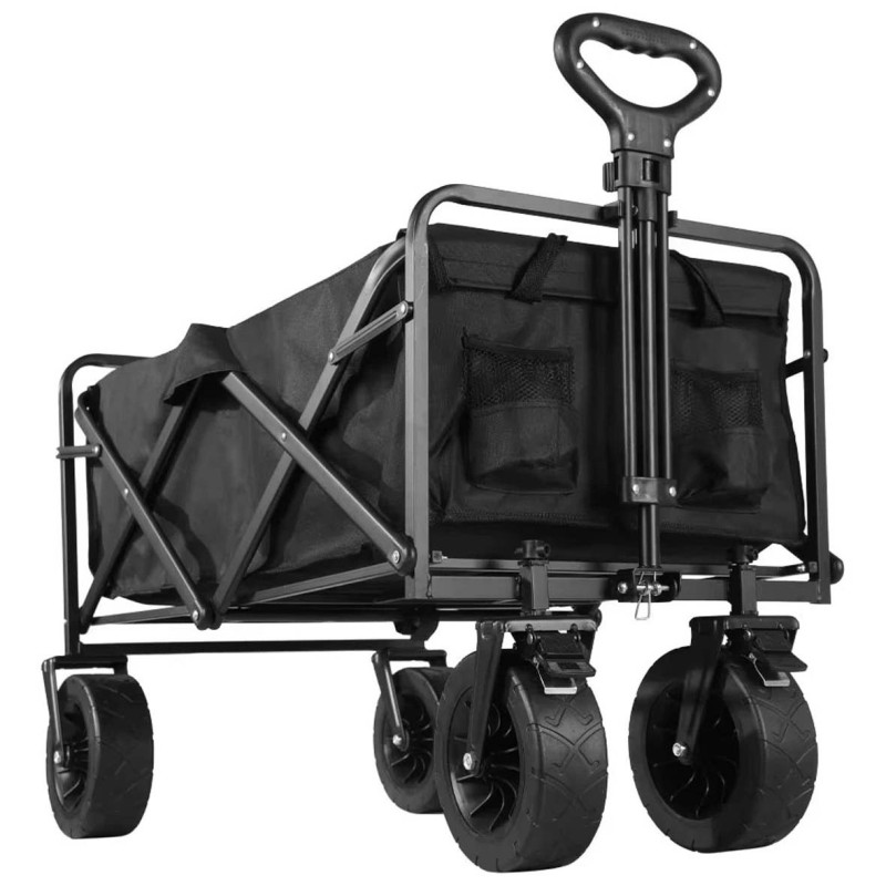 LB-20795 -FOLDING CAMPING TROLLEY CART BIG WITH FOLDABL;E ALUMINUM TABLE PLATE