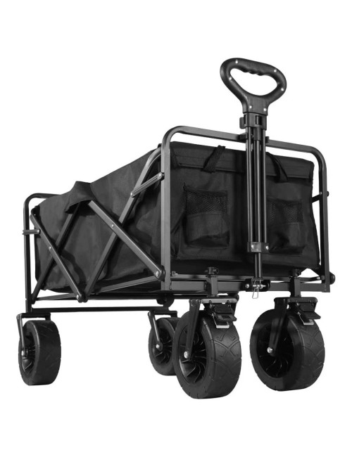 LB-20795 -FOLDING CAMPING TROLLEY CART BIG WITH FOLDABL;E ALUMINUM TABLE PLATE