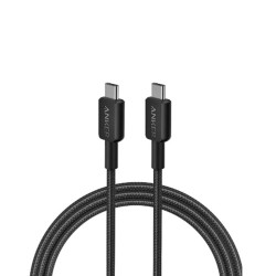 ANKER 322-USB-C TO USB-C CABLE (3FT BRAIDED) 60W FAST CHARGING BLACK