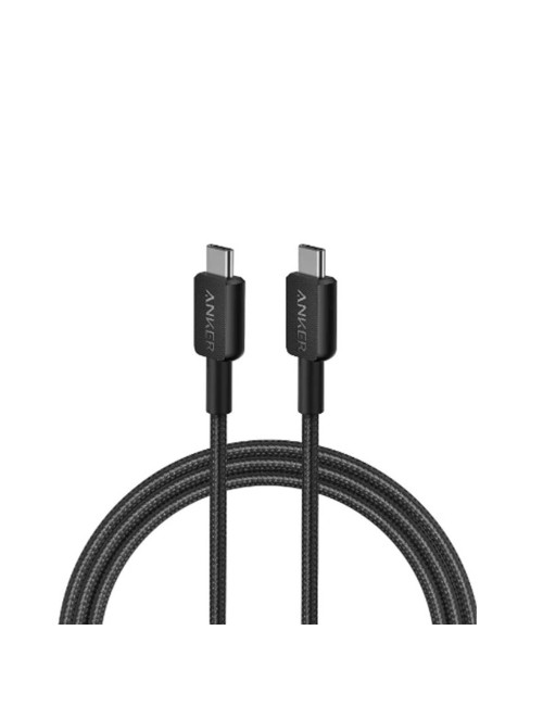 ANKER 322-USB-C TO USB-C CABLE (3FT BRAIDED) 60W FAST CHARGING BLACK
