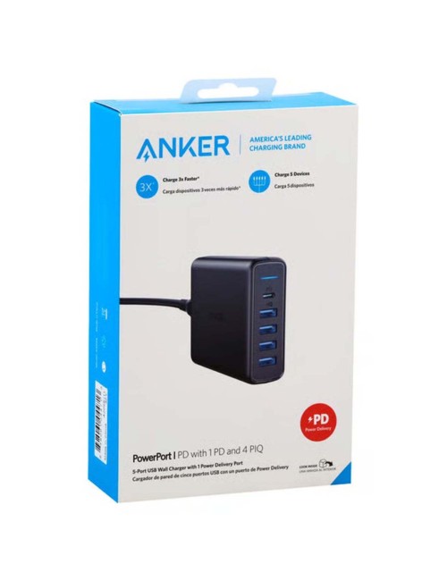 ANKER A2056- 5-PORT USB WALL CHARGER POWERPORT PD WITH 1PD & 4PIQ