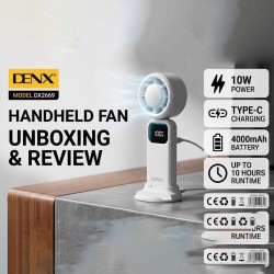 DENX DX2669 PORTABLE HANDHELD HIGH SPEED COOLING FAN 4000mAH