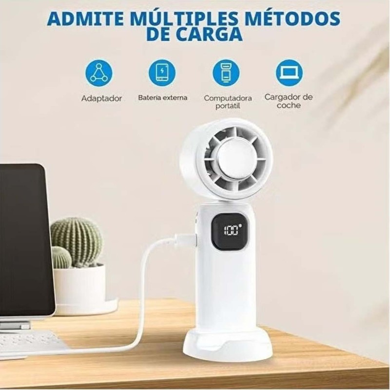 DENX DX2669 PORTABLE HANDHELD HIGH SPEED COOLING FAN 4000mAH