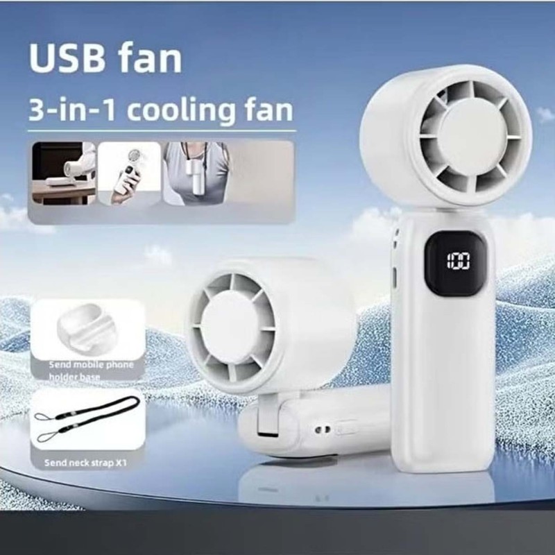 DENX DX2669 PORTABLE HANDHELD HIGH SPEED COOLING FAN 4000mAH