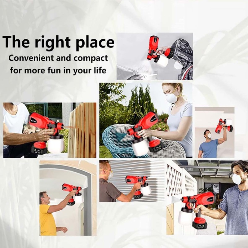 DENX DX3315- MULTI-PURPOSE ELECTRIC PAINT SPRAY GUN 2 BATTER 21V