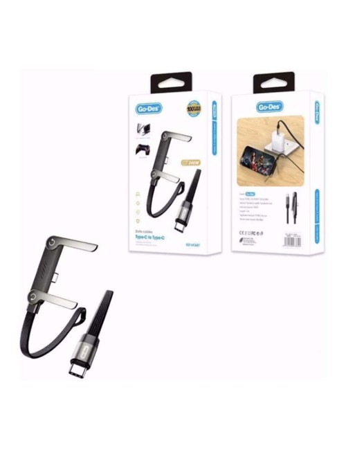GD-UC687- TC TO TC CHARGING CABLE 260W WITH PHONE HOLDER