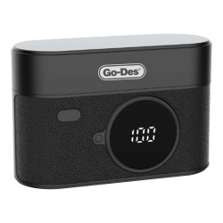 GD-WS312-2-IN-1 WIRELESS MAGNETIC BUTTON MICROPHONE WITH CHARGING CASE & OTG
