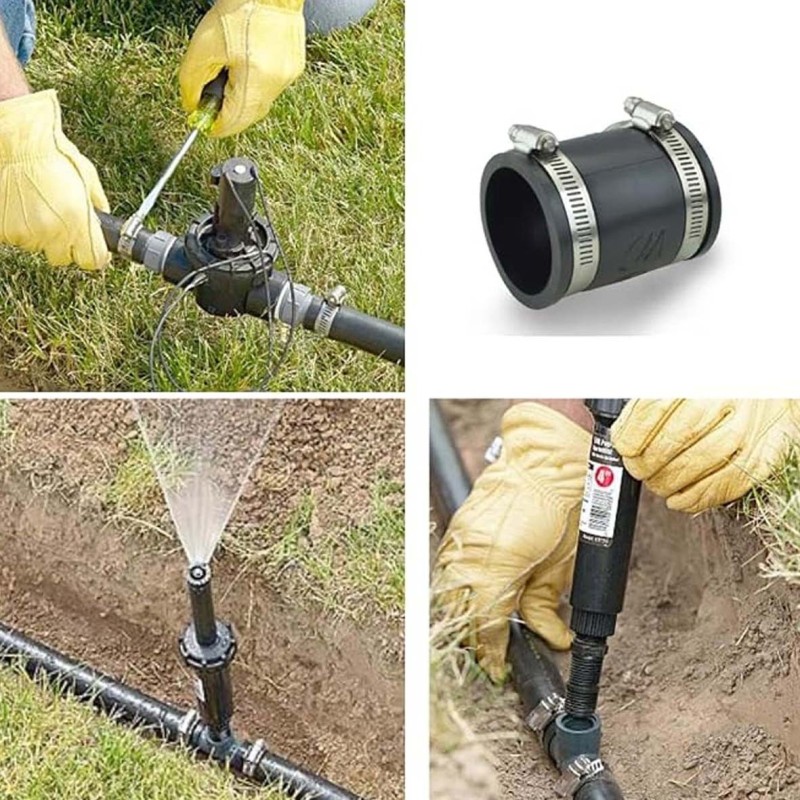 PVC SOCKET RUBBER BLACK "2 WITH CLIP