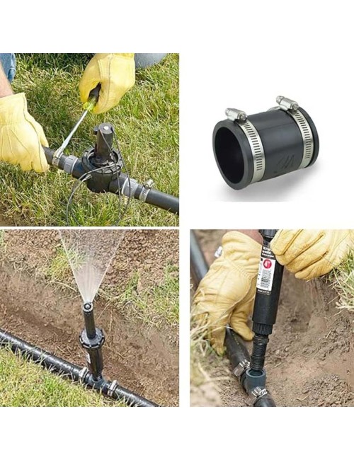 PVC SOCKET RUBBER BLACK "2 WITH CLIP