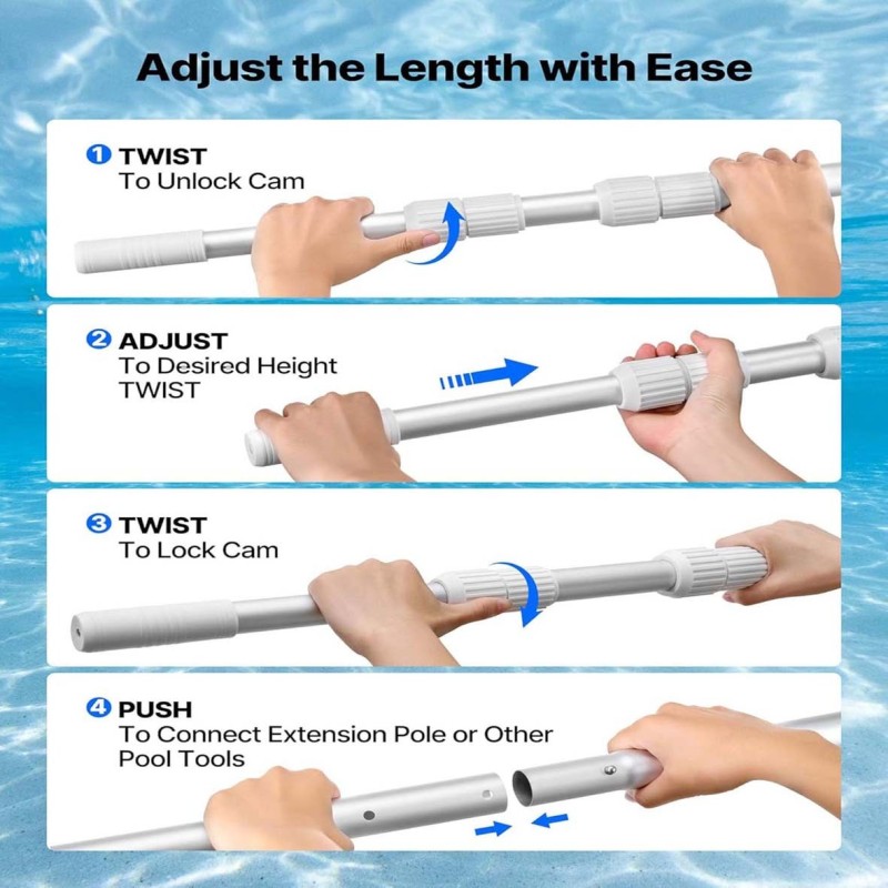 THREE LEVEL TELESCOPIC ALUMINIUM POLE 5.4 MTR