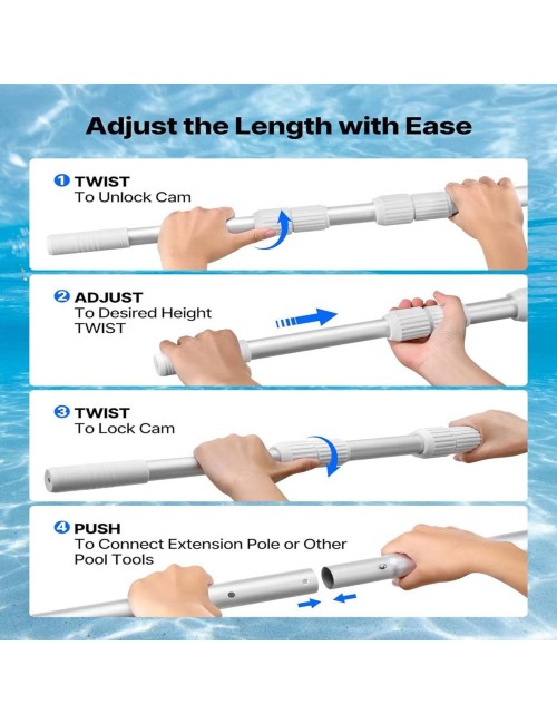 THREE LEVEL TELESCOPIC ALUMINIUM POLE 5.4 MTR