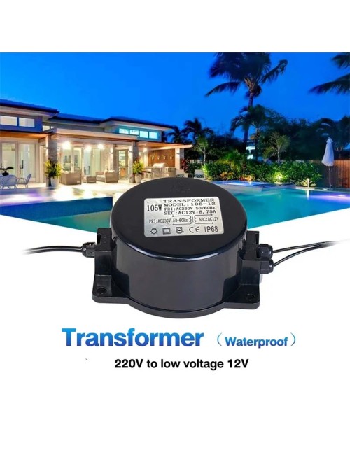 ET-105W OUTDOOR SWIMMING POOL TRANSFORMER 12V IP68