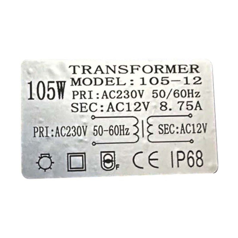 ET-105W OUTDOOR SWIMMING POOL TRANSFORMER 12V IP68