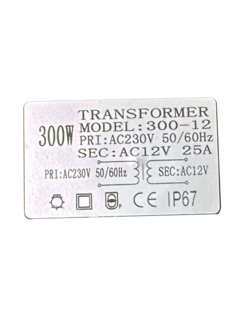ET-300W OUTDOOR SWIMMING POOL TRANSFORMER 300W 12V IP68