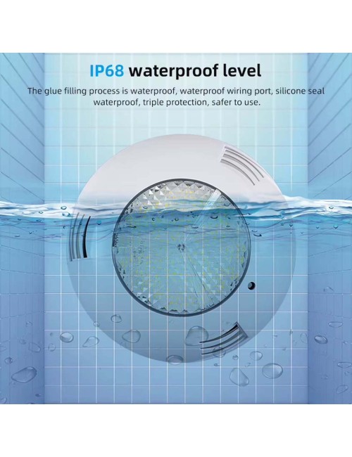 SH-007- ABS+UV POOL LIGHT UNDERWATER LED WARM WHITE 12V IP68
